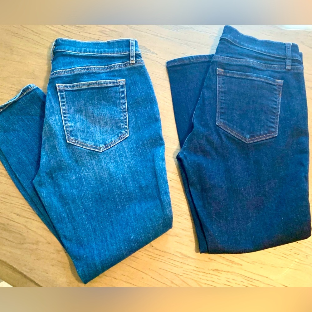 TWO PAIR OF LOFT CROPPED JEANS